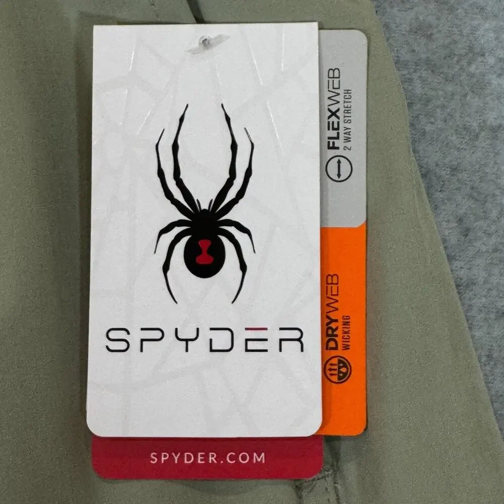 Spyder Men's Active Athletic Shorts Size Large Light Olive Stretch Wicking NWT